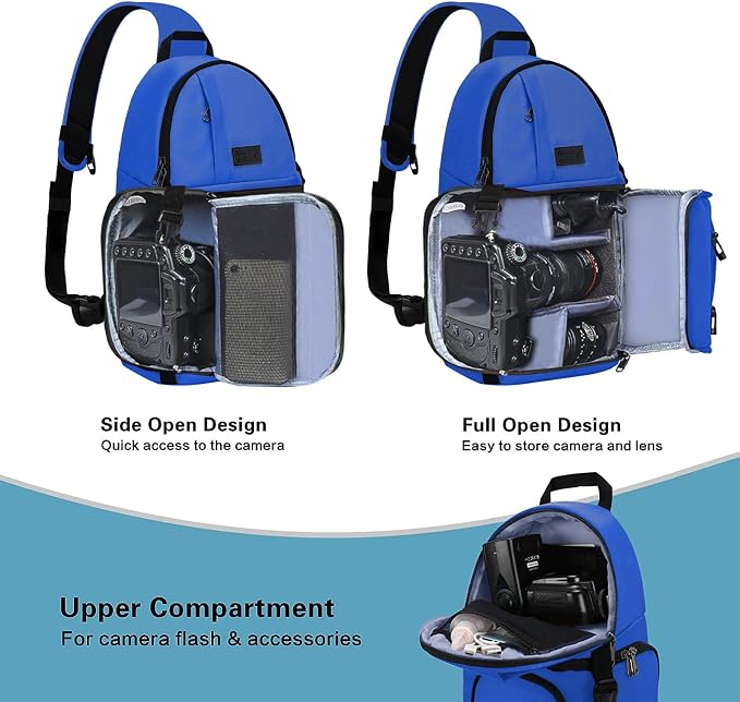 MOSISO Camera Sling Bag, DSLR/SLR/Mirrorless Camera Backpack Case Shockproof - Image 2