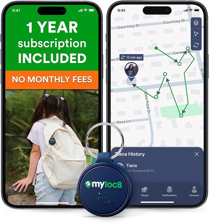 GPS Tracker for Kids with SOS Button – Real Time Tracking Device for Kids by MyLoc8