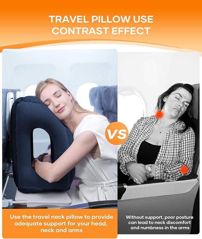 Sunany Travel Pillow, Upgraded Plane Pillow - Image 4