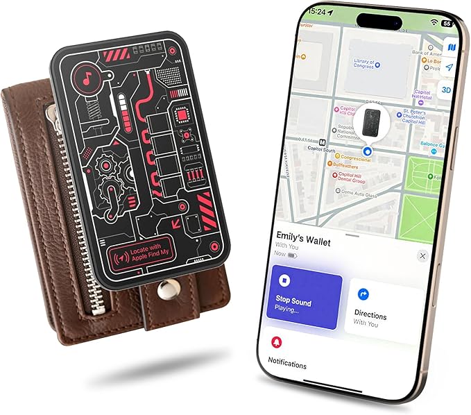MFish Wallet Tracker Card, GPS Bluetooth Tracker, Air-Tag Works by mfishproductspage