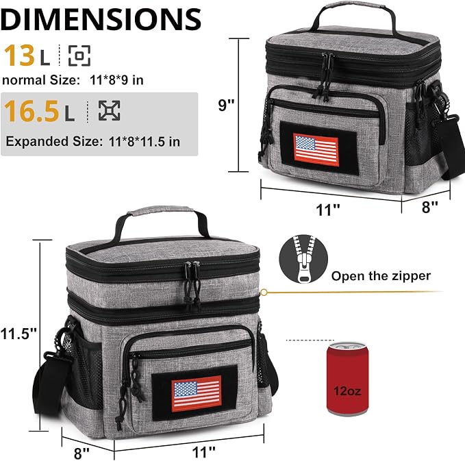 ATRIPACK Lunch Bag for Men, Double Deck Tactical Lunch Box Work - Image 4
