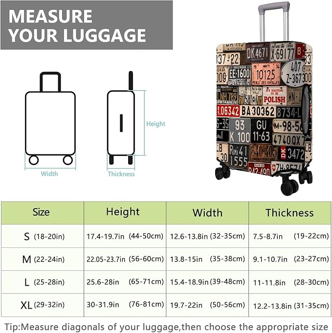 Travel Luggage Cover Suitcase Protector Fits 18-32 Inch Wheel Covers - Image 6