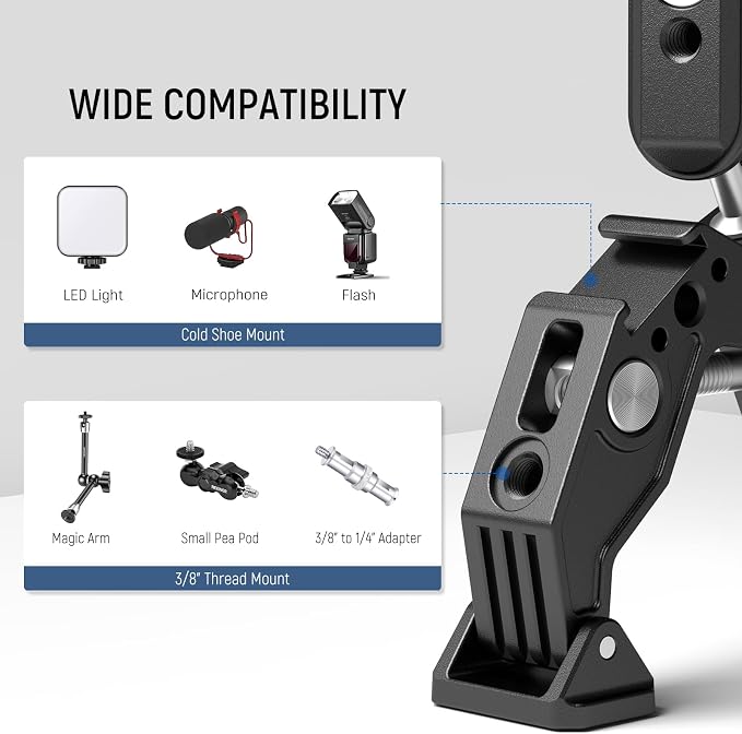 NEEWER Double Super Clamp Camera Mount - Image 5