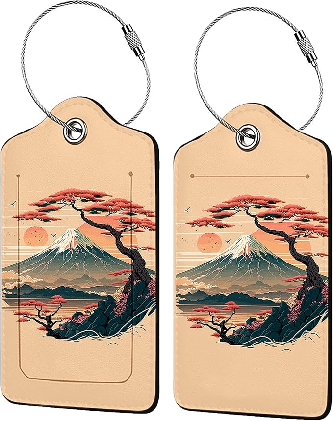 Mount Fuji and Sea 2 Pack Luggage Tag by Unknown