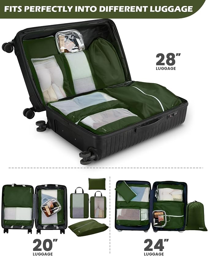 Gonex 8 Set Compression Packing Cubes - Image 7