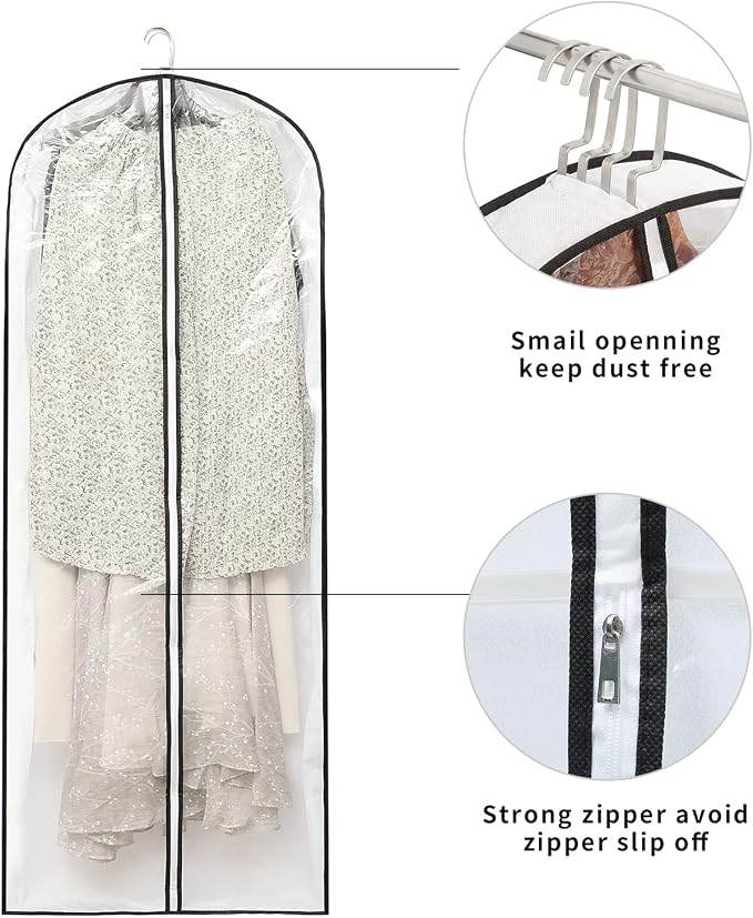 Clear Garment Storage with 4" Gusseted Hanging Covers - Image 5