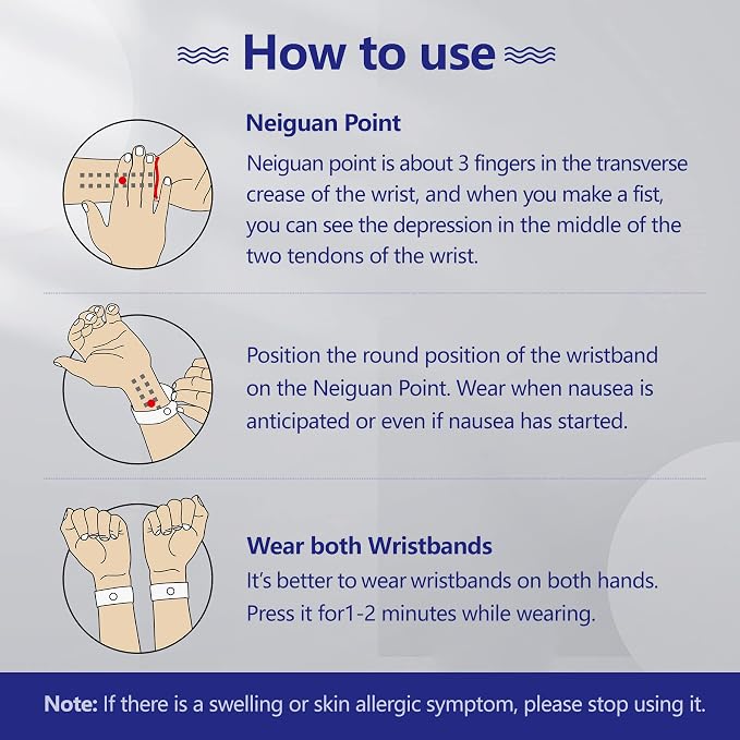 Cozyhealth Motion Sickness Wristband, Anti-Nausea Acupressure Wrist Band - Image 7