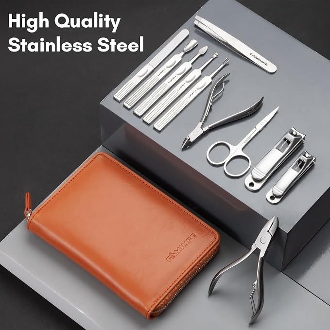 FAMILIFE Professional Manicure Set, Manicure Kit, Nail Clippers Set, 11 in 1 - Image 2