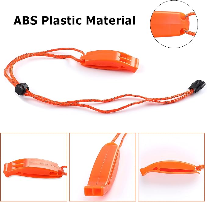 JULBEAR 6PCS Safety Survival Whistles - Image 3