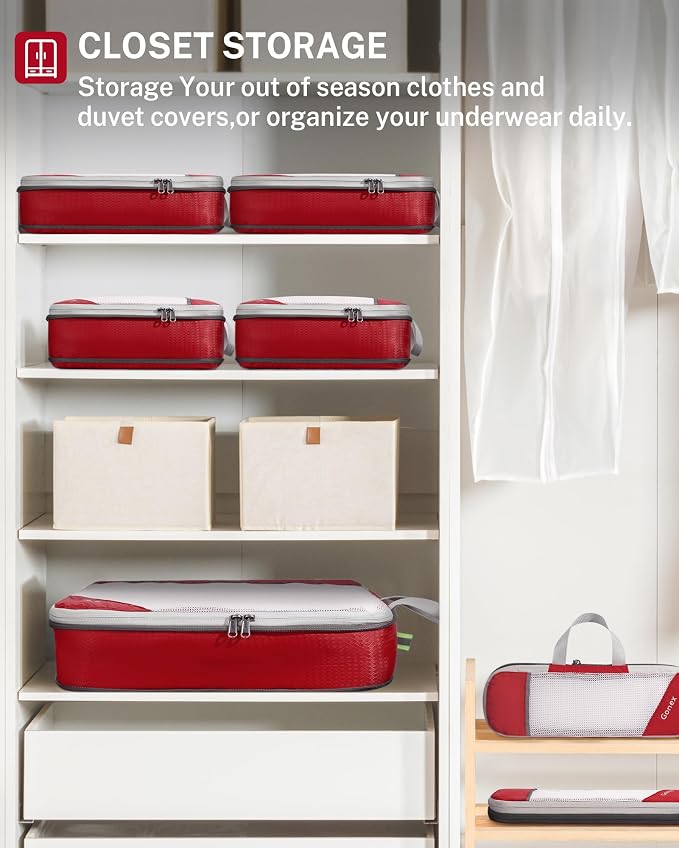 Compression Packing Cubes, Gonex Extensible Storage Mesh Bags Organizers - Image 7
