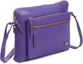 Wise Owl Accessories Small Soft Pebbled Real Leather Crossbody Handbags Purses by WiseOwlAccessories