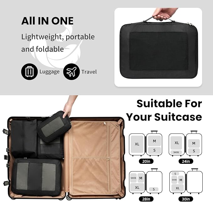8 Set/6 Set/4 Set Compression Packing Cubes - Image 7