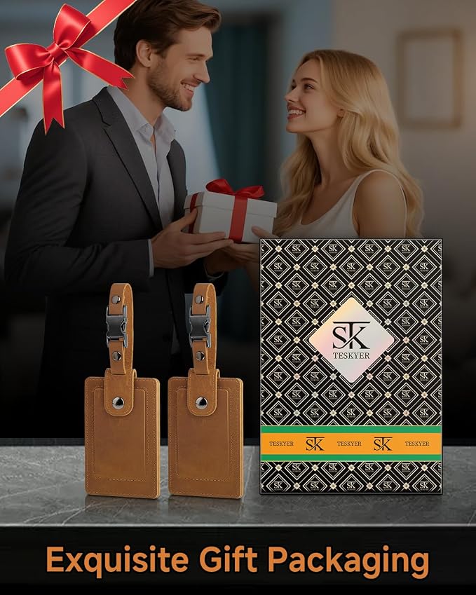 Premium Genuine Leather Luggage Tags - Image 7