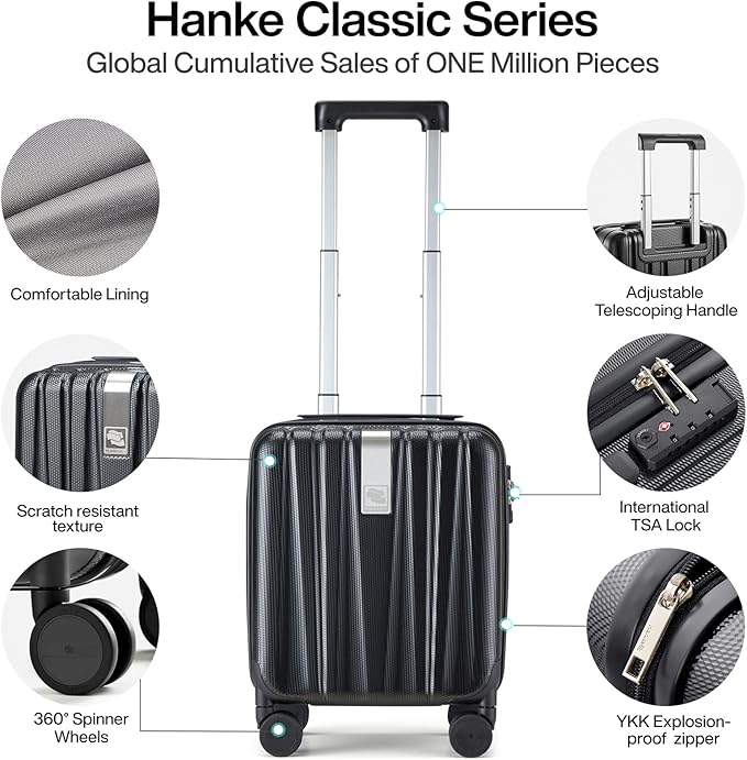 Hanke 14 Inch Underseat Carry On Luggage - Image 4