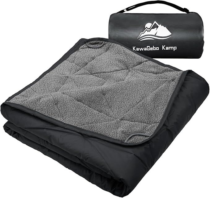 Outdoor Waterproof Blanket, Foldable Fleece Stadium Blanket by KawaGeboKamp