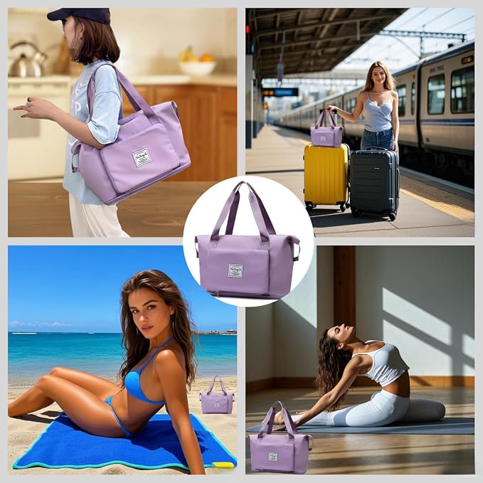 Large Capacity Foldable Travel Bag, Expandable lightweight Carry on Bag - Image 4
