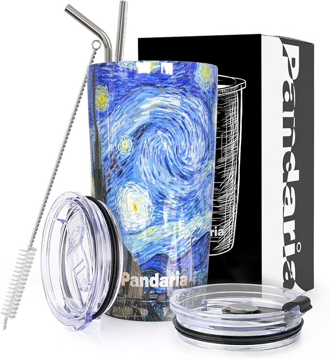 20 oz Stainless Steel Vacuum Insulated Tumbler by Pandaria