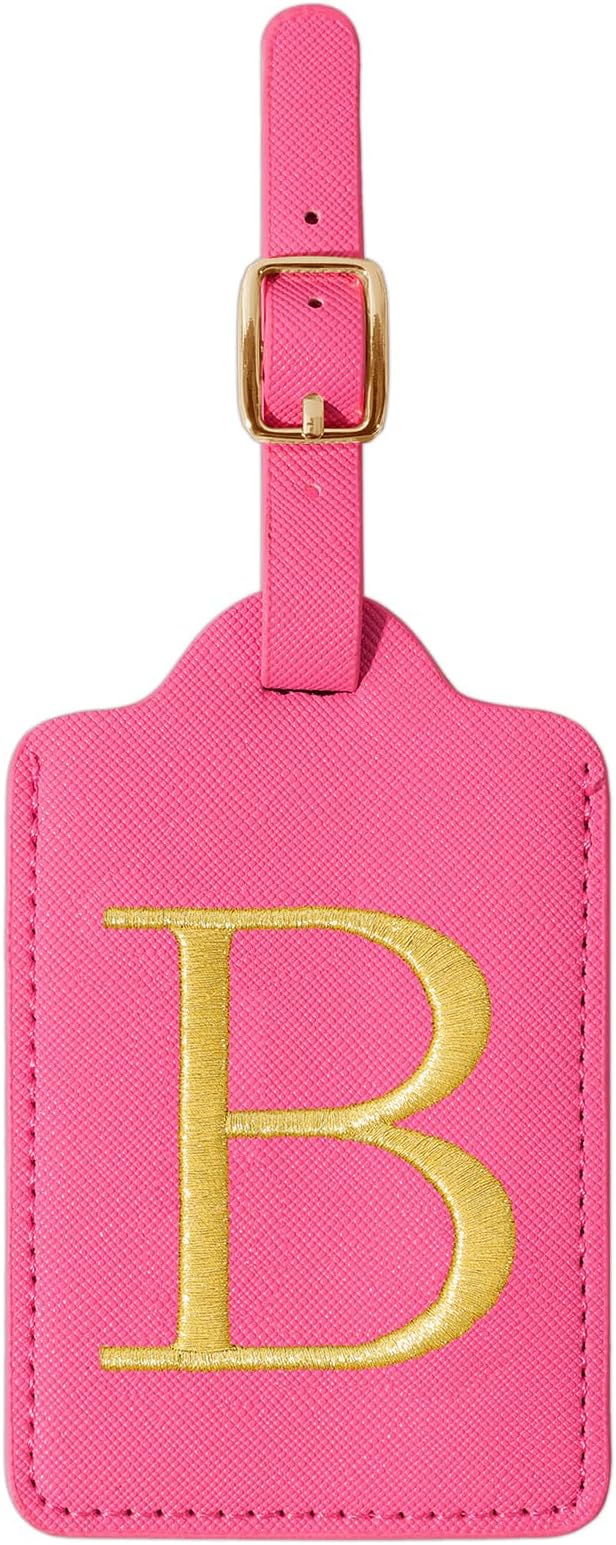 izuzta Personalized Initial Luggage Tags, Rose Red Leather, Embroidered Custom - Image 9