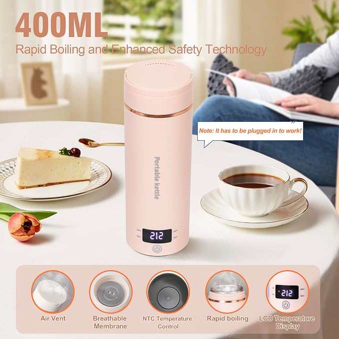 Travel Electric Kettle Portable Mini Kettle, Small Hot Water Boiler - Image 3