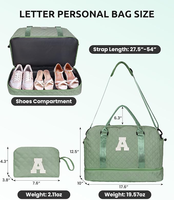Teacher Gifts Monogrammed Gift for Women-Initial Travel Bag - Image 7