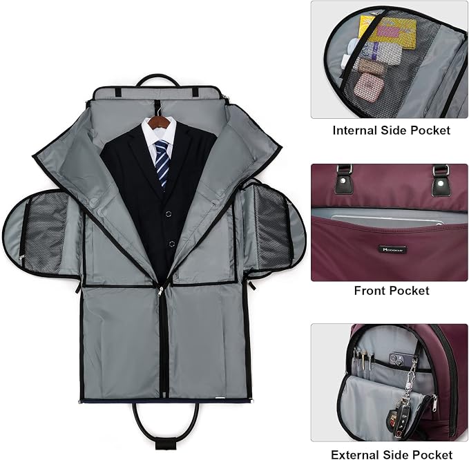 Modoker Rolling Garment Bags, Large Garment Duffle Bag - Image 4