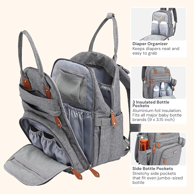 BabbleRoo Diaper Bag Backpack - Image 5