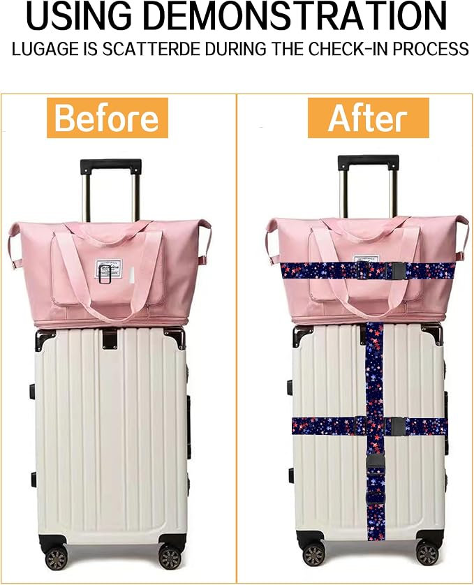 Luggage Straps for Suitcases, Adjustable Travel Belt, Durable Wide Luggage Strap - Image 4