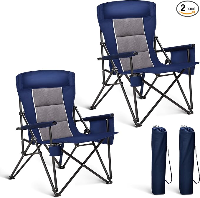 ALPHA CAMP Heavy Duty High Back Camping Chairs by ALPHACAMP