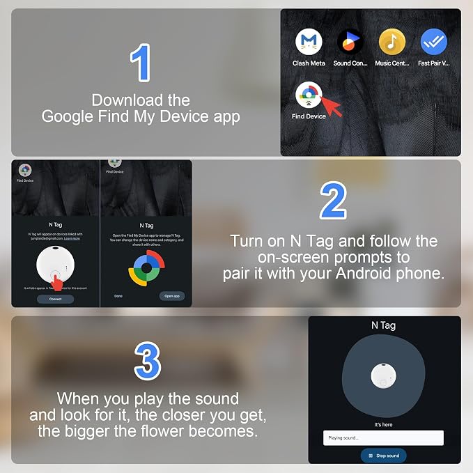 Bluetooth Tracker for Android, 2 Pack Item Finder Work - Image 6
