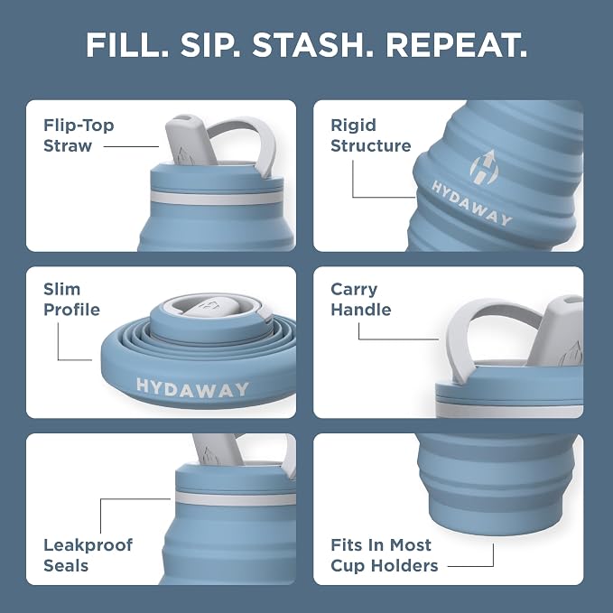 HYDAWAY 25oz Collapsible Water Bottle - Image 4