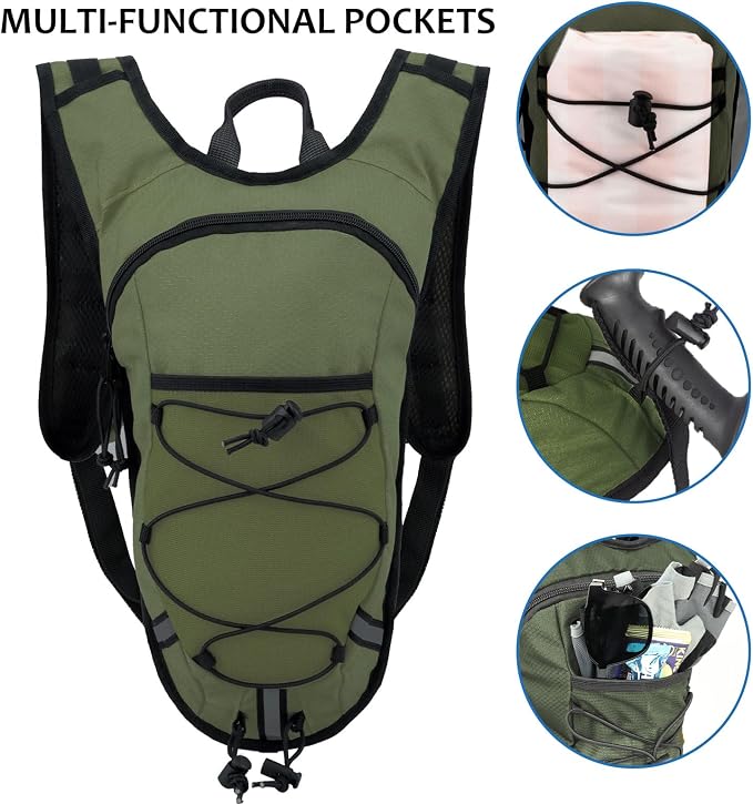 Lightweight Hydration Backpack 2L Water Bladder Pack - Image 3