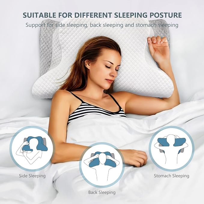 ZAMAT Adjustable Cervical Memory Foam Pillow, Odorless Neck Pillows - Image 7
