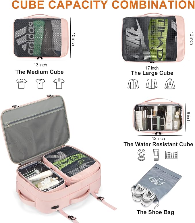 Travel Laptop Backpack, 42L Carry on Luggage, Flight Approved Expandable - Image 3