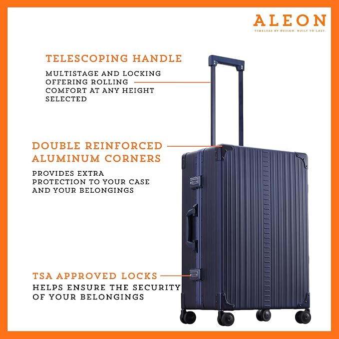 Aleon All Aluminum Lightweight 26" Carry-On Luggage - Image 4