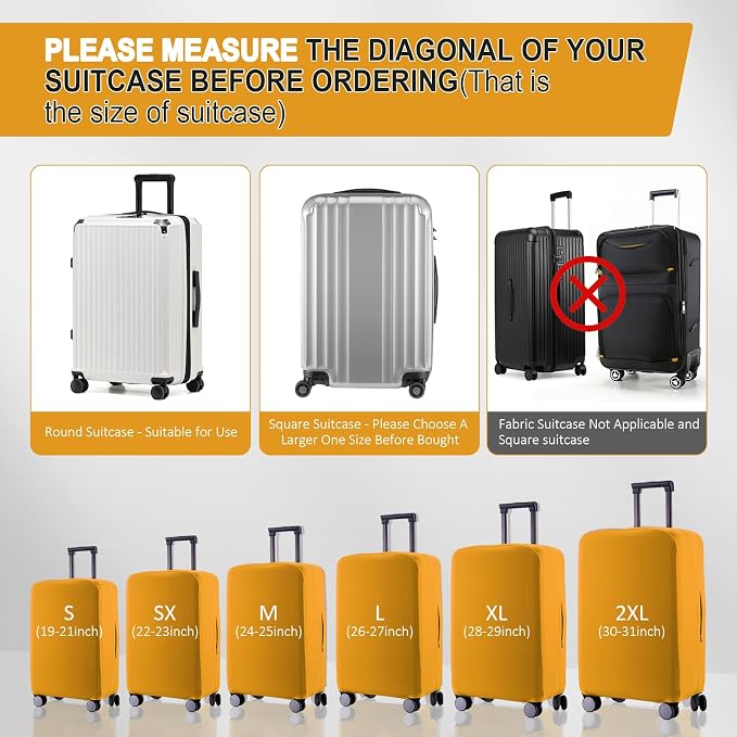 Travel Luggage Cover Suitcase Protector Scratch-Resistant Fit 19-31 Inch - Image 5