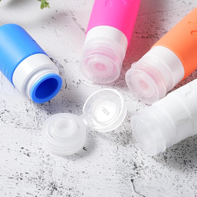 18 Pack travel Bottles for Toiletries, TSA Approved Silicone Travel Containers - Image 3