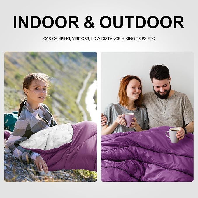 Sleeping Bags for Adults Cold Weather, Waterproof, Lightweight Camping Sleeping - Image 8