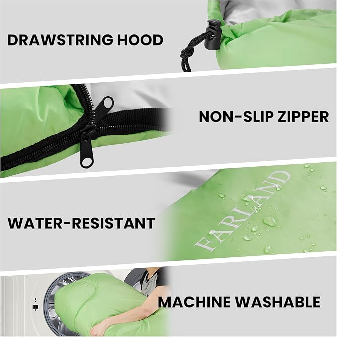 FARLAND Sleeping Bags 30℉ for Adults Teens Kids - Image 6