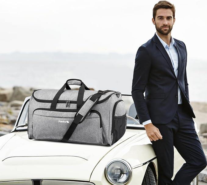 Hanke Carry on Garment Bags for Travel, Convertible Duffle Bag Luggage Bag - Image 8