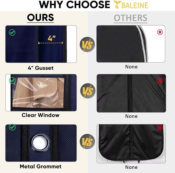 BALEINE 2PK Heavy Duty Garment Bag - Image 7