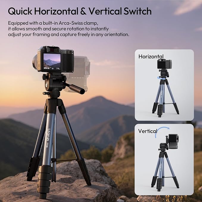 ULANZI TT39 Travel Tripod with Fluid Head, Lightweight Camera Stand - Image 5