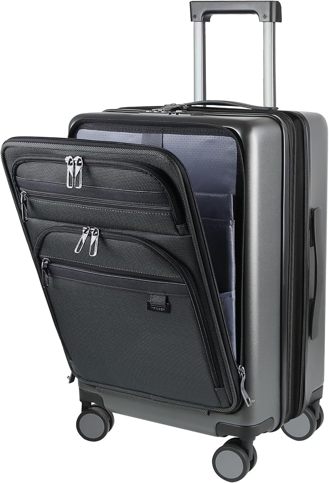 KROSER Hardside Expandable Carry On Luggage 22x14x9 Airline Approved by KROSER
