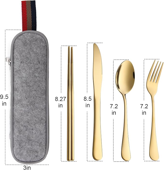 DEVICO Camping Utensils, Portable Travel Utensils - Image 4