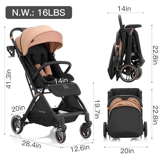Gravity Folding Baby Stroller - Image 9