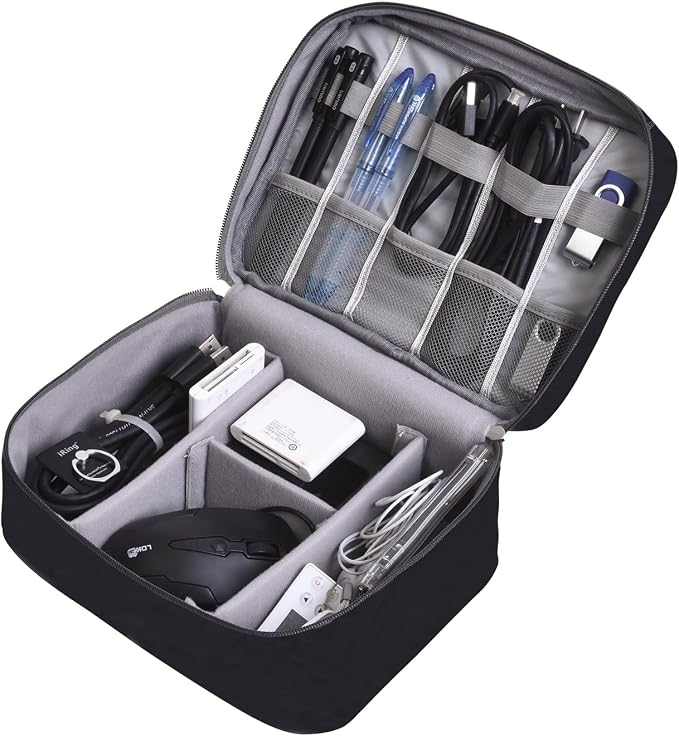 Cable Organizer bag for women or men, Electronic Accessories Carry Case - Image 2