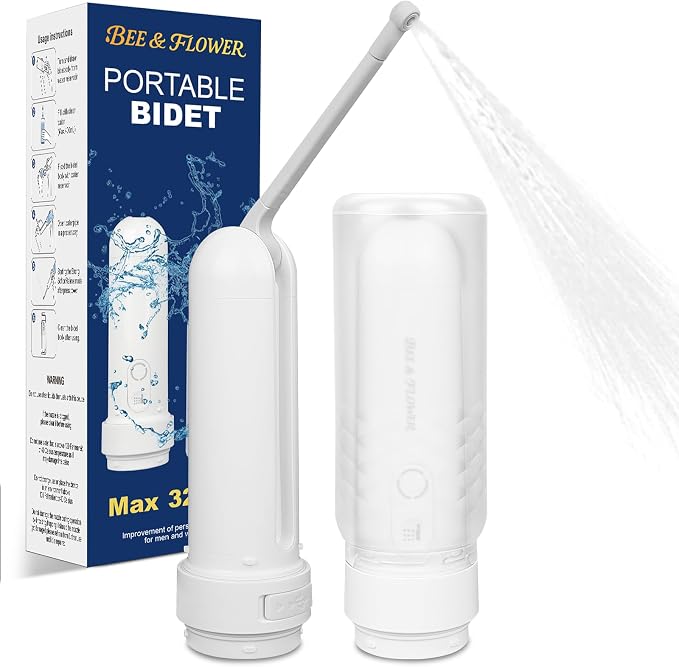 Portable Bidet for Travel - 320ml Rechargeable Handheld Travel Bidet by BEEFLOWER