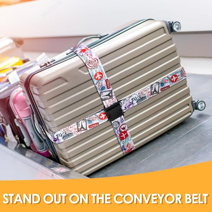 Adjustable Travel Luggage Strap Suitcase Belt Travel Bag Accessories 1.96 in W - Image 4