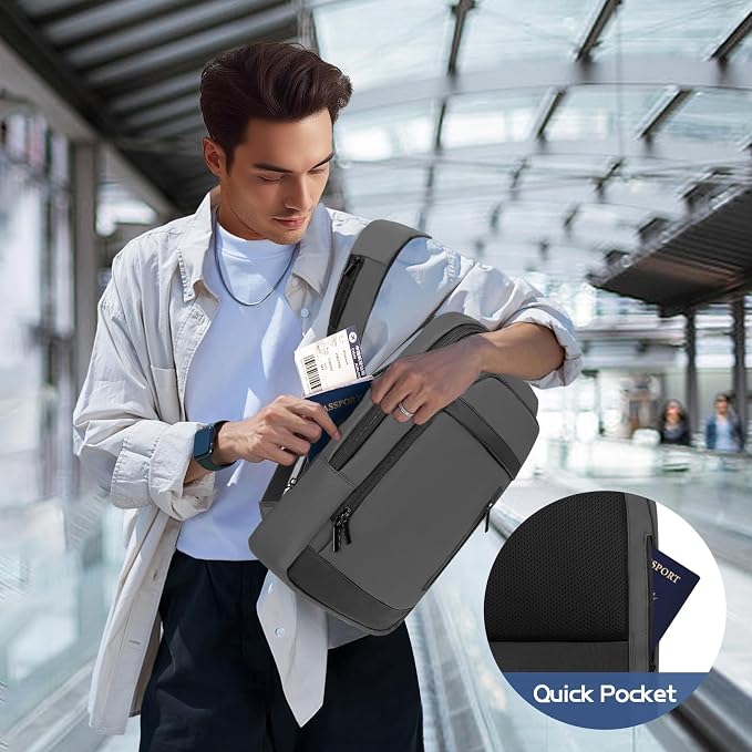 Business Backpack for Men Lightweight Commute Laptop Backpack Anti-Theft Water - Image 6