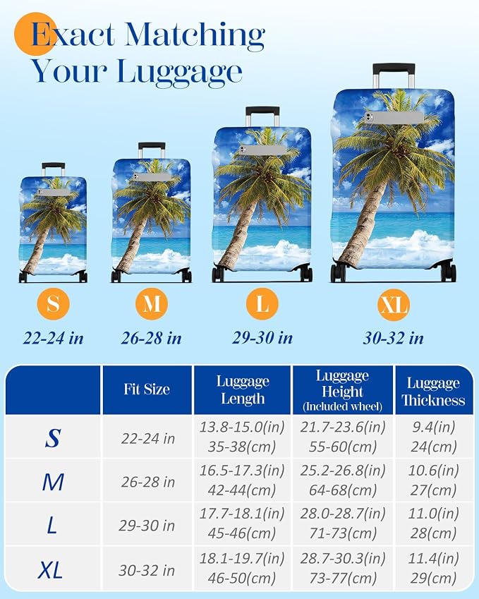 Slohif Luggage Cover for Suitcase Tsa Approved Protector - Image 2