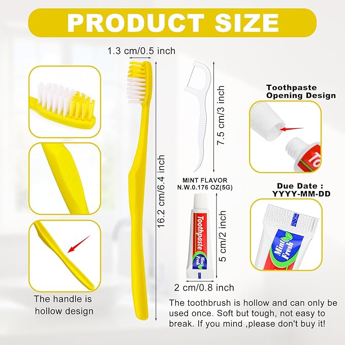 100pcs Disposable Toothbrushes - Image 4